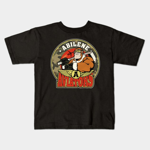 Defunct Abilene Aviators Hockey Team Kids T-Shirt by Defunctland